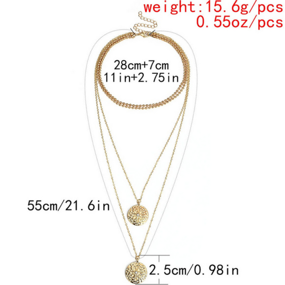 🍒 LAST!😲 ELETRA Double Coin 🌟Necklace - Picture 4 of 8